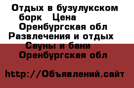 Отдых в бузулукском борк › Цена ­ 1 000 - Оренбургская обл. Развлечения и отдых » Сауны и бани   . Оренбургская обл.